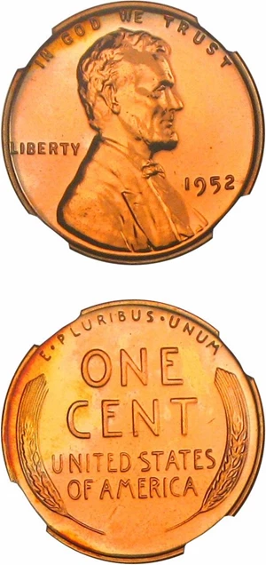 image for: 1952 1c NGC Proof 68 RD