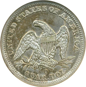 image for: 1859-O 25c ANACS XF45