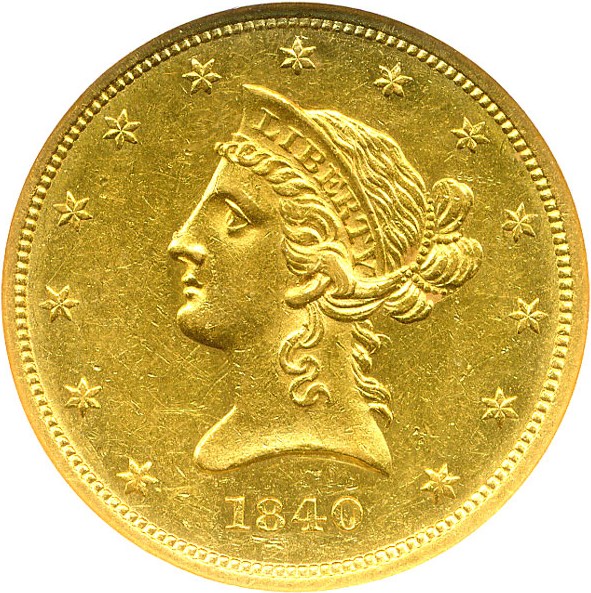 image for: 1840 $10 NGC AU58