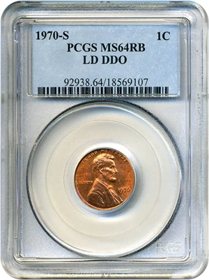 image for: 1970-S 1c PCGS MS64 RB (Large Date, Doubled Die Obverse)