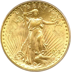 image for: 1913-S $20 PCGS MS64