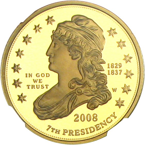 image for: 2008-W $10 NGC Proof 70 UCameo (Jackson's Liberty)