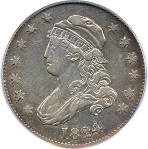 image for: 1824/2 25c PCGS XF40
