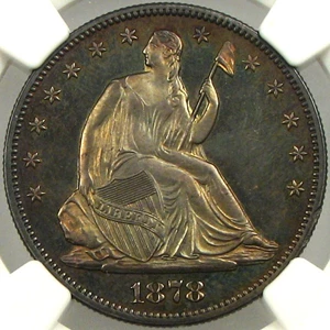 image for: 1878 50c NGC/CAC Proof 64