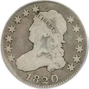 image for: 1820 25c PCGS Good-6 (Large 0)