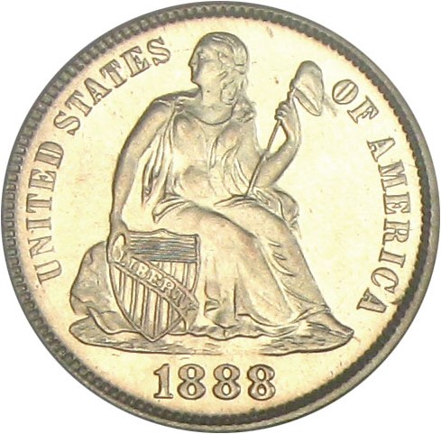 image for: 1888 10c PCGS Proof 63+