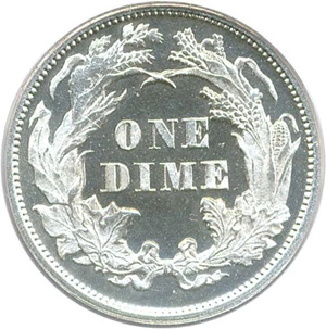 image for: 1870 10c PCGS Proof 65 Cameo