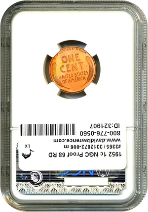 image for: 1952 1c NGC Proof 68 RD
