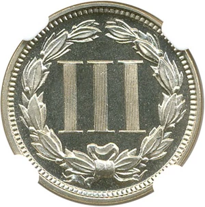 image for: 1869 3cN NGC Proof 66+ Cameo