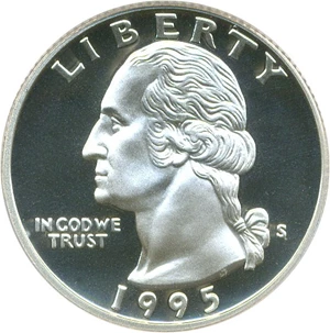 image for: 1995-S 25c PCGS Proof 69 DCameo (Silver)