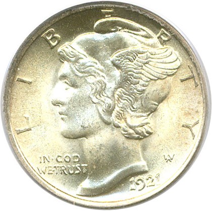 image for: 1921 10c PCGS MS66 FB