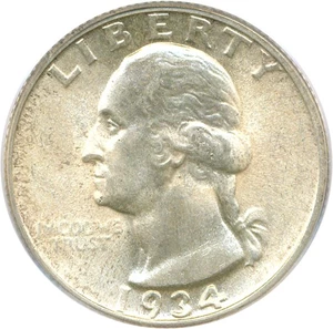 image for: 1934 25c PCGS Secure MS66 (Light Motto)