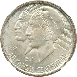 image for: 1935-D Arkansas 50c NGC/CAC MS66+