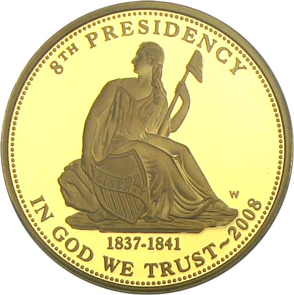 image for: 2008-W $10 PCGS Proof 70 DCameo (Van Buren's Liberty)