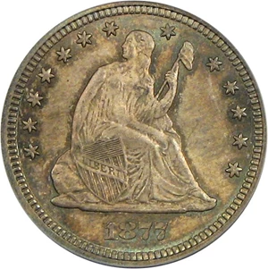 image for: 1877 25c PCGS/CAC MS65
