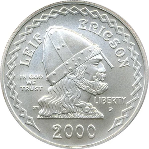image for: 2000-P $1 PCGS MS70 (Leif Ericson)