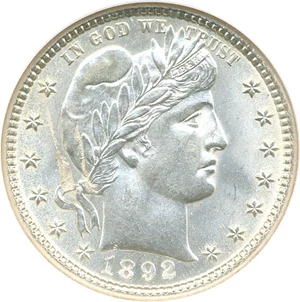 image for: 1892-S 25c NGC MS63