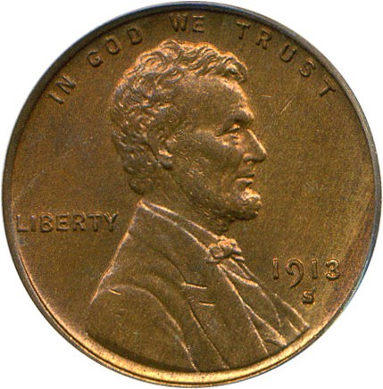 image for: 1913-S 1c PCGS/CAC MS64 RB