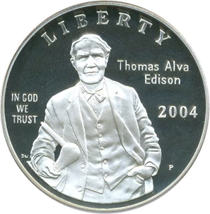 image for: 2004-P $1 PCGS Proof 69 DCameo (Edison)