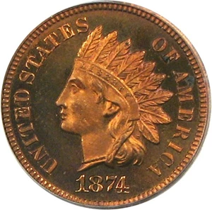 image for: 1874 1c PCGS Proof 64 RB