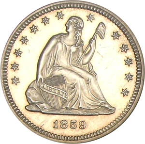 image for: 1859 25c PCGS Proof 63