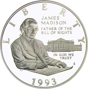 image for: 1993-S 50c PCGS Proof 70 DCameo (Madison)