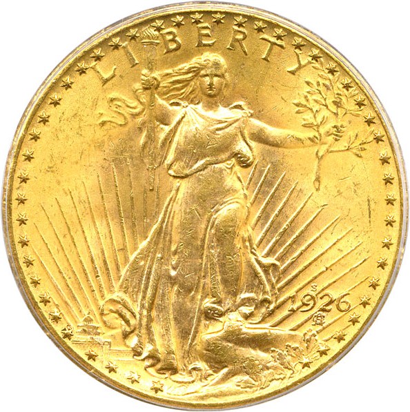 image for: 1926-S $20 PCGS MS64