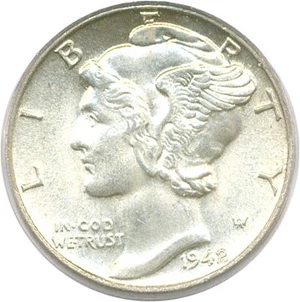 image for: 1942/1-D 10c PCGS Secure/CAC MS64 FB