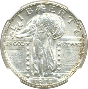 image for: 1918 25c NGC MS65 FH