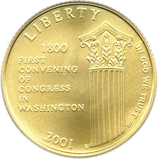 image for: 2001-W $5 PCGS MS69 (Capitol Visitors Center)