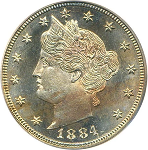 image for: 1884 5c PCGS MS66