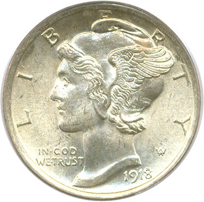 image for: 1918 10c PCGS MS65 FB