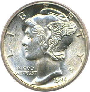 image for: 1929-S 10c PCGS MS65 FB