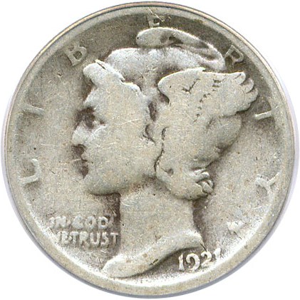 image for: 1921 10c PCGS Good-4