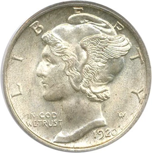 image for: 1920-D 10c PCGS/CAC MS65 FB