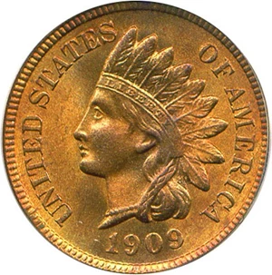 image for: 1909-S 1c PCGS MS66 RD (Indian)