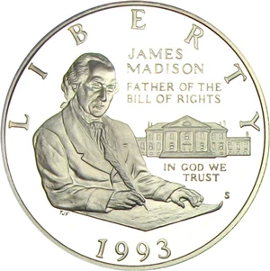 image for: 1993-S 50c PCGS Proof 70 DCameo (Madison)