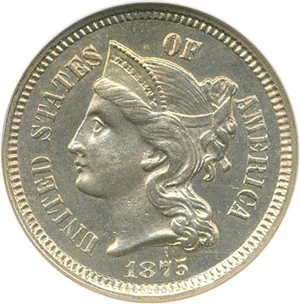 image for: 1875 3cN NGC/CAC Proof 64