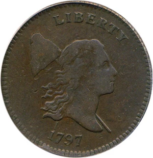 image for: 1797 1/2c PCGS/CAC VF35