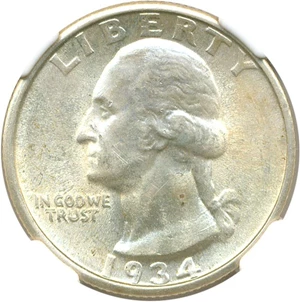 image for: 1934 25c NGC MS63 (Doubled Die Obverse)