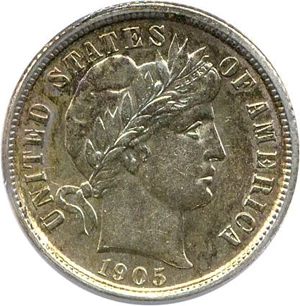 image for: 1905-S 10c PCGS/CAC AU58