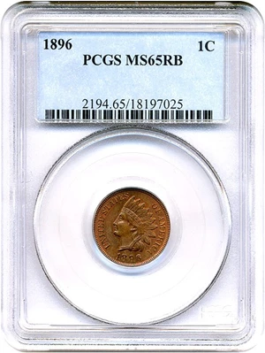 image for: 1896 1c PCGS MS65 RB