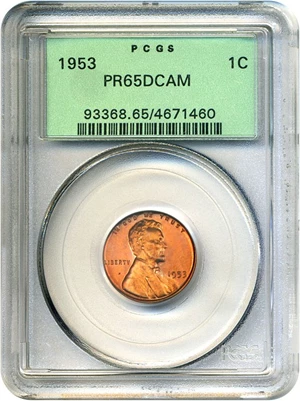 image for: 1953 1c PCGS Proof 65 RD DCameo OGH