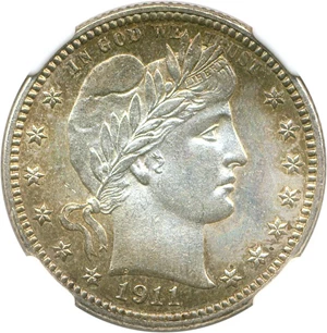 image for: 1911-D 25c NGC MS63