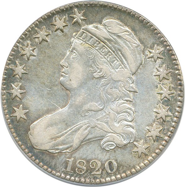 image for: 1820 50c ANACS XF45 (O-106)