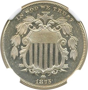 image for: 1875 5c NGC Proof 64