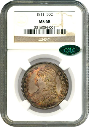 image for: 1811 50c NGC/CAC MS68 -- The Only CAC-68 for the series!