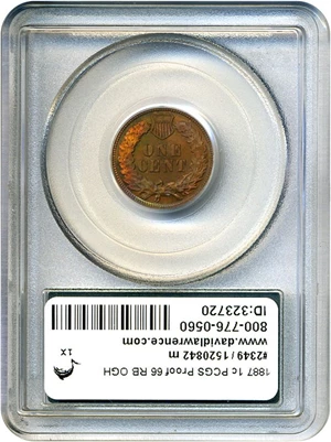 image for: 1887 1c PCGS Proof 66 RB OGH