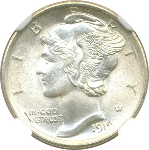 image for: 1919 10c NGC MS65 FB
