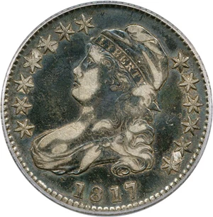 image for: 1817 50c PCGS VF35 (181.7, Punctuated Date)